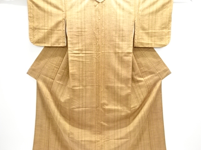 JAPANESE KIMONO / ANTIQUE KIMONO / SILK / SASHIKO / TSUMUGI / WOVEN STRIPE